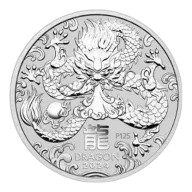 2024 2 oz Perth Mint Silver Lunar Dragon Coin - Series III
