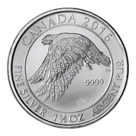 1.5 oz Snow Falcon Silver Coin