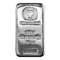 10oz Germania Mint Silver Cast Bars