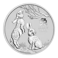 2023 1 oz Perth Mint Silver Lunar Rabbit Coin - Series III