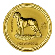 2006 1 oz Year of the Dog Gold Coin | Lunar Series 1