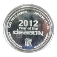 2012 1oz Silver "Year of the Dragon" Round
