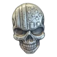 2oz Silver "Stars & Stripes Skull" | MK Barz