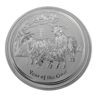 2015 1kg Australian Perth Mint Silver Lunar: Year of the Goat