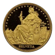 Swiss Helvetia 1/10 oz Gold Round