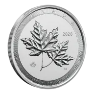 2020 2 oz Canadian Silver Twin Maples Coin