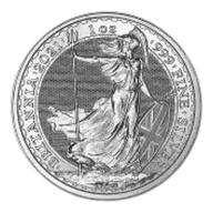 2021 Britannia 1 oz Silver Bullion Coin - Pre-Owned