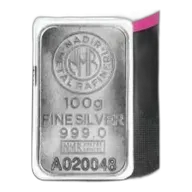 Silver 100g Nadir Bar Pre-Owned