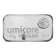 100g Silver Bar Umicore - Pre-Owned