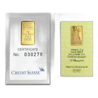 Credit Suisse 2 Gram Liberty Gold Bar