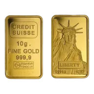 Credit Suisse 10 Gram Liberty Gold Bar