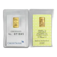 Credit Suisse 1 Gram Liberty Gold Bar