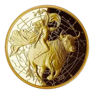 Seduction of Europe - Mythos Series - 1 gram 50 Livre gold coin 2021