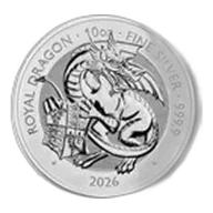 2026 GB 10 oz Silver Royal Tudor Beasts The Royal Dragon BU