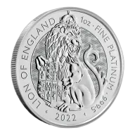 2022 1oz UK Royal Tudor Beast - Platinum Lion of England
