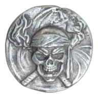 2oz Silver "Buccaneer" Round, MK BarZ
