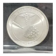 Vaccine Medal .999 Fine Silver Round 1oz. Envela Stop The Spread