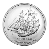 2017 Cook Islands 1 oz Silver Bounty Coin (Old Design)