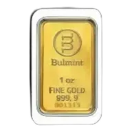 Bulmint 1 Ounce Minted Gold Bullion Bar