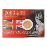 2003 Gold Full Sovereign Elizabeth II Bullion Coin Carded