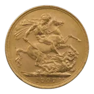 1907 Edward VII Gold Full Sovereign Melbourne Mint