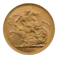 1908 Edward VII Gold Full Sovereign Melbourne Mint