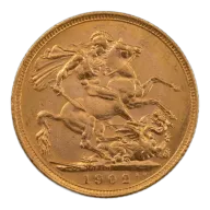 1902 Edward VII Gold Full Sovereign Melbourne Mint