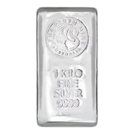 1kg Perth Mint Silver Cast Bar, New Design