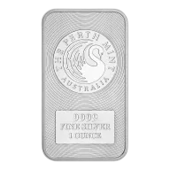 1oz Silver Perth Mint Rectangular Kangaroo Bar