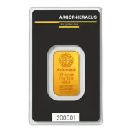 1/2 Oz Gold Bar (Inc. Assay Card) - Argor Heraeus