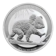 2016 Australian Koala Bear One Ounce Silver Perth Mint Bullion Coin