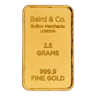 2.5 Gram Gold Minted Bar -Baird & Co.
