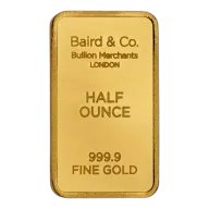 1/2 oz Gold Minted Bar -Baird & Co.