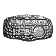 Tombstone Nugget 1 kg Silver Bar