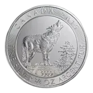 2015 Canada 3/4 oz Grey Wolf Silver Coin