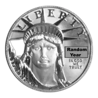 Random Year $50 1/2-oz American Platinum Eagle BU