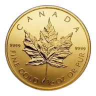 1/2oz Canadian Maple Leaf Gold Coin - Best Value