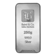 Silver 250g Bar Baird - Pre-Owned