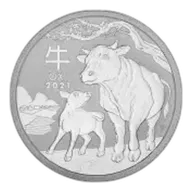 2021 Year of the Ox Perth Mint Lunar 1 oz Silver Bullion Coin