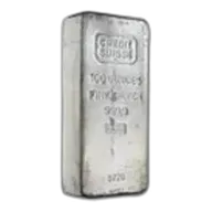 100 oz Silver Bar - Credit Suisse