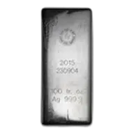 100 oz Silver Bar - Royal Canadian Mint (2015/.9999 Fine)
