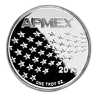 1 oz Silver Round - APMEX (2013 Star and Stripes)