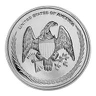 1 oz Silver Round - Vintage Eagle & Flag