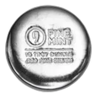 10 oz Cast-Poured Silver Round - 9Fine Mint
