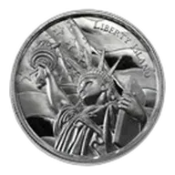 2 oz Silver UHR Round - American Landmark Series: Liberty Island