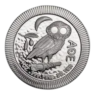 2020 Niue 1 oz Silver $2 Athenian Owl Stackable Coin (Toned)