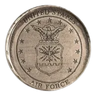 1 oz Silver U.S. Air Force MK BARZ Button