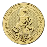 Pre-Owned 2020 UK Queen's Beasts The White Horse of Hanover 1/4oz Gold Coin