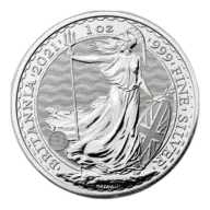 2021 1 oz Silver Britannia Coin BU