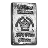 10 oz Hand Poured Silver Bar - MPM